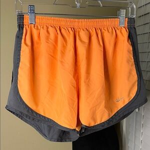 Nike Women's Athletic Shorts in Orange and Gray